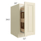 RTA Casselton Ivory 12" Spice Base Cabinet