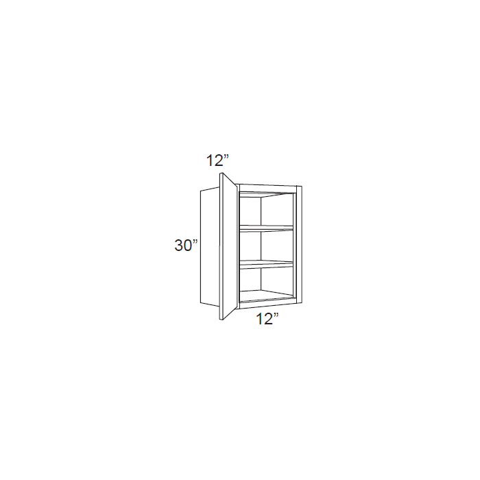 RTA Casselton Ivory 12" x 30" Wall Cabinet with 1 Decorative End Panel
