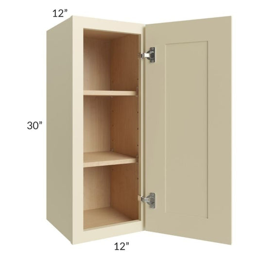 RTA Casselton Ivory 12" x 30" Wall Cabinet with 1 Decorative End Panel