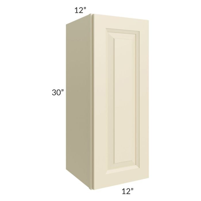 RTA Casselton Ivory 12" x 30" Wall Cabinet with 2 Decorative End Panels