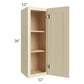 RTA Casselton Ivory 12" x 36" Wall Cabinet with 1 Decorative End Panel and Mullion Glass Door