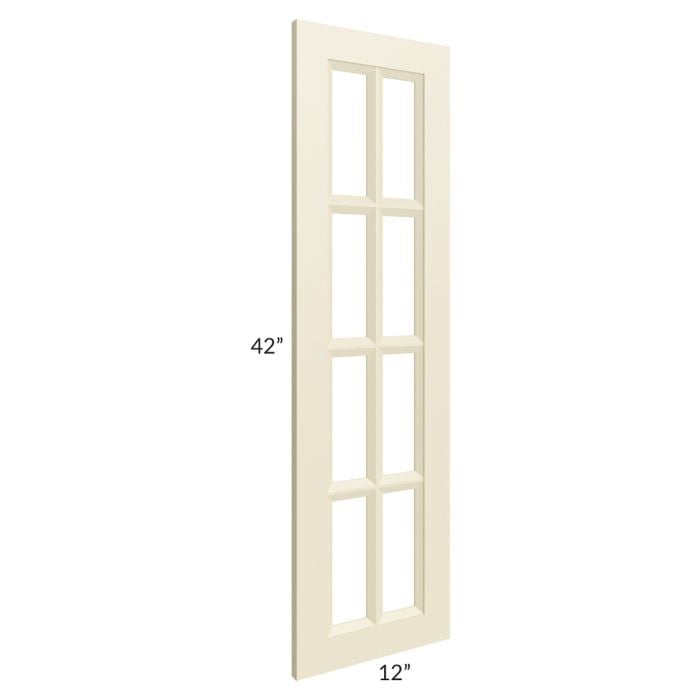 RTA Casselton Ivory 12" x 42" Mullion Glass Door Only