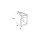 RTA Casselton Ivory 15" Base Cabinet