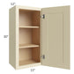 RTA Casselton Ivory 15" x 30" Wall Cabinet with 1 Decorative End Panel and Mullion Glass Door