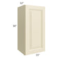 RTA Casselton Ivory 15" x 30" Wall Cabinet with Mullion Glass Door