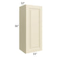 RTA Casselton Ivory 15" x 36" Wall Cabinet with Mullion Glass Door