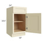 RTA Casselton Ivory 18" Base Cabinet with 2 Roll Out Trays