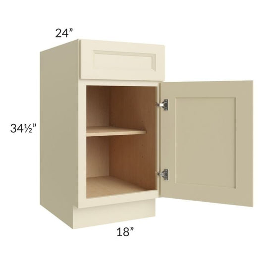 RTA Casselton Ivory 18" Base Cabinet with Utensil Drawer