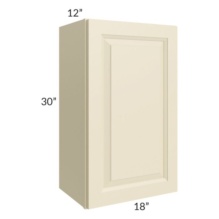 RTA Casselton Ivory 18" x 30" Wall Cabinet with 2 Decorative End Panels