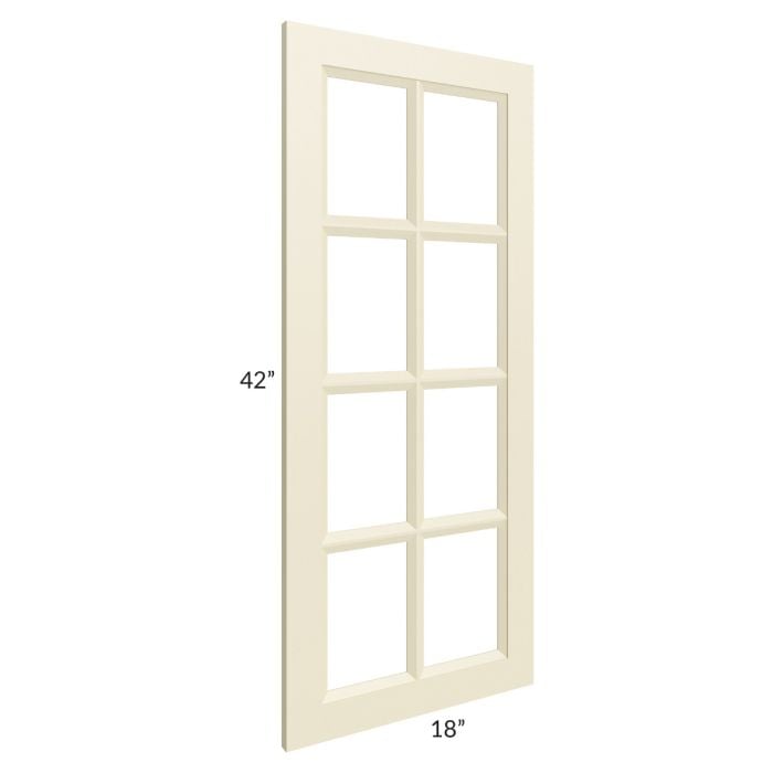 RTA Casselton Ivory 18" x 42" Mullion Glass Door Only