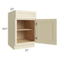 RTA Casselton Ivory 21" Base Cabinet with Utensil Drawer