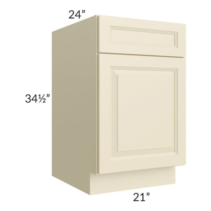 RTA Casselton Ivory 21" Base Cabinet with Utensil Drawer