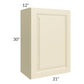 RTA Casselton Ivory 21" x 30" Wall Cabinet with 1 Decorative End Panel
