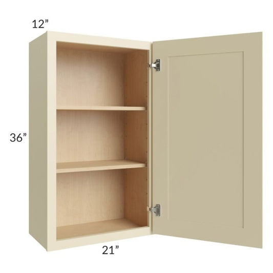 RTA Casselton Ivory 21" x 36" Wall Cabinet with 2 Decorative End Panels