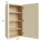 RTA Casselton Ivory 21" x 42" Wall Cabinet with 1 Decorative End Panel