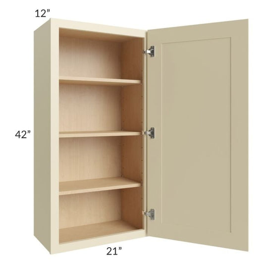 RTA Casselton Ivory 21" x 42" Wall Cabinet with 2 Decorative End Panels