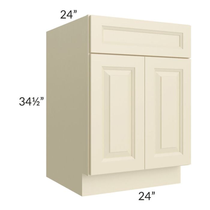 RTA Casselton Ivory 24" Base Cabinet with 1 Roll Out Tray