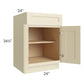 RTA Casselton Ivory 24" Base Cabinet with Pot and Pan Roll Out Kit