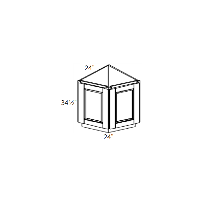 RTA Casselton Ivory 24" Base End Cabinet