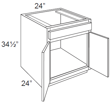 RTA Casselton Ivory 24" Sink Base Cabinet