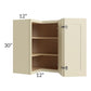 RTA Casselton Ivory 24" x 30" Easy Reach Corner Wall Cabinet with 1 Decorative End Panel
