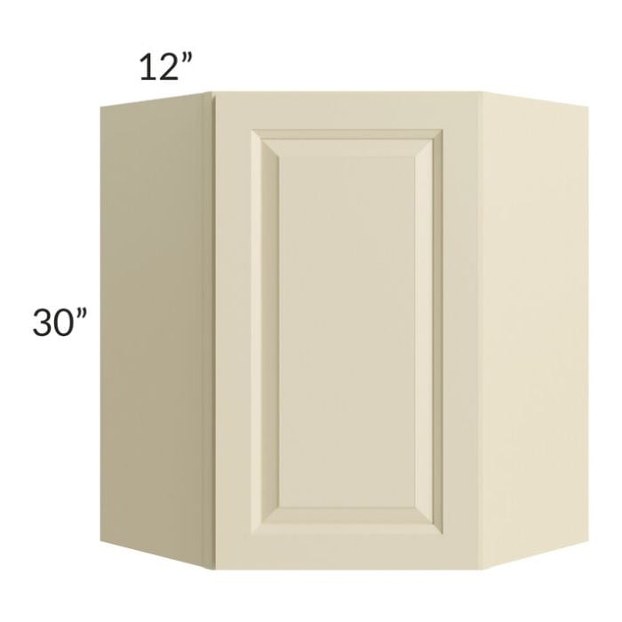 RTA Casselton Ivory 24" x 30" Wall Diagonal Corner Cabinet