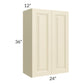 RTA Casselton Ivory 24" x 36" Wall Cabinet with 1 Decorative End Panel