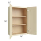 RTA Casselton Ivory 24" x 36" Wall Cabinet with Mullion Glass Door