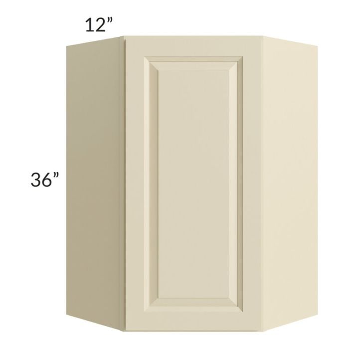 RTA Casselton Ivory 24" x 36" Wall Diagonal Corner Cabinet