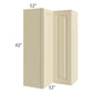 RTA Casselton Ivory 24" x 42" Easy Reach Corner Wall Cabinet