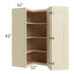 RTA Casselton Ivory 24" x 42" Easy Reach Corner Wall Cabinet