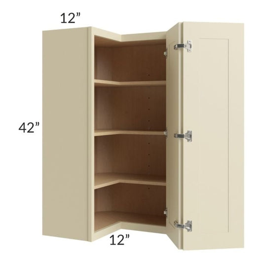 RTA Casselton Ivory 24" x 42" Easy Reach Corner Wall Cabinet