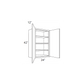 RTA Casselton Ivory 24" x 42" Wall Cabinet