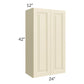 RTA Casselton Ivory 24" x 42" Wall Cabinet with 1 Decorative End Panel