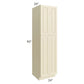 RTA Casselton Ivory 24" x 90" Wall Pantry with 3 Roll Out Trays