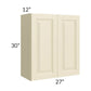 RTA Casselton Ivory 27" x 30" Wall Cabinet with 2 Decorative End Panels
