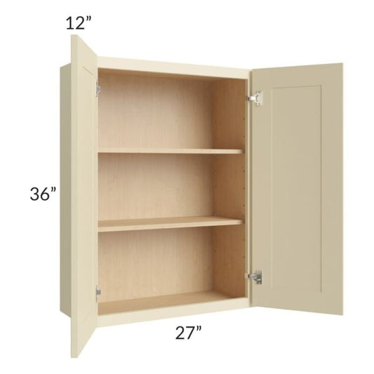 RTA Casselton Ivory 27" x 36" Wall Cabinet with 2 Decorative End Panels