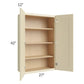 RTA Casselton Ivory 27" x 42" Wall Cabinet with 2 Decorative End Panels
