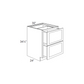 RTA Casselton Ivory 30" 2-Drawer Base Cabinet