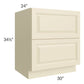 RTA Casselton Ivory 30" 2-Drawer Base Cabinet
