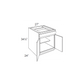 RTA Casselton Ivory 30" Base Cabinet with 2 Decorative End Panels