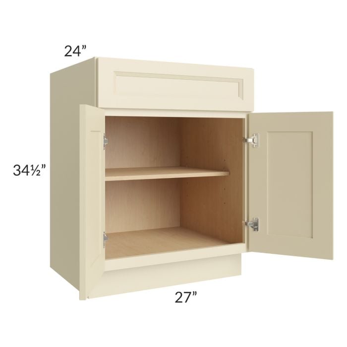 RTA Casselton Ivory 30" Base Cabinet with 2 Decorative End Panels