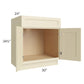 RTA Casselton Ivory 30" Sink Base Cabinet with 1 Decorative End Panel