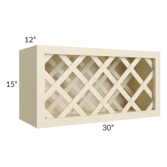RTA Casselton Ivory 30" x 15" Wine Rack Cabinet