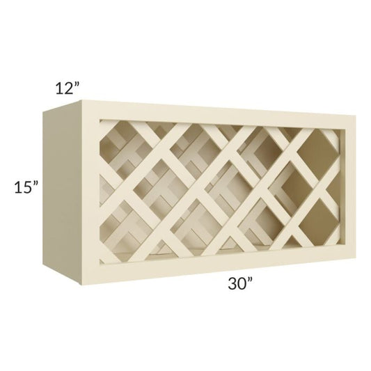 RTA Casselton Ivory 30" x 15" Wine Rack Cabinet