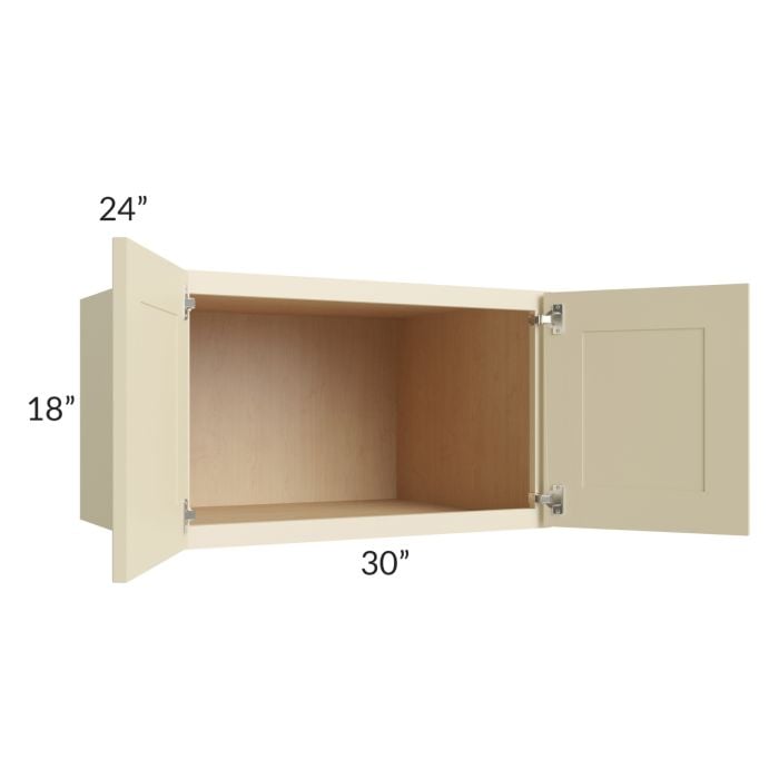 RTA Casselton Ivory 30" x 18" x 24" Wall Cabinet
