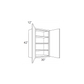 RTA Casselton Ivory 30" x 42" Wall Cabinet with 2 Decorative End Panels and Mullion Glass Door