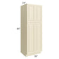 RTA Casselton Ivory 30" x 84" Wall Pantry with 1 Side Decorative End Panel and 1 Roll Out Tray