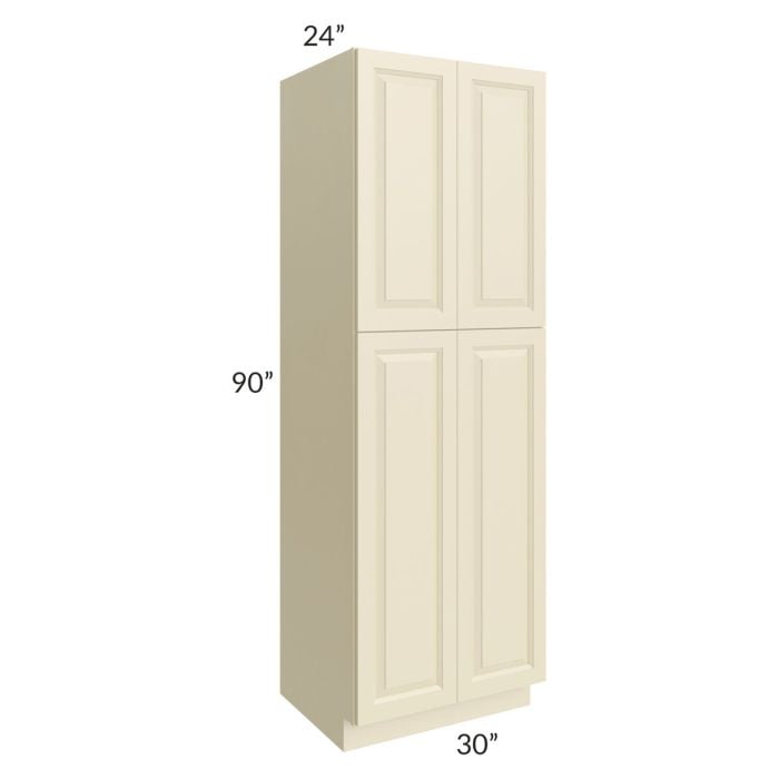 RTA Casselton Ivory 30" x 90" Wall Pantry with 3 Roll Out Trays
