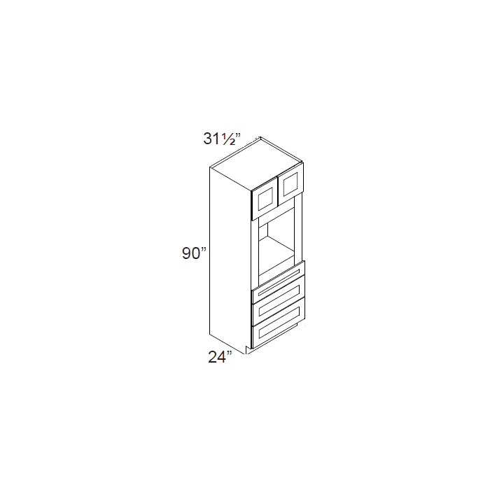 RTA Casselton Ivory 31.5" x 90" Oven Cabinet